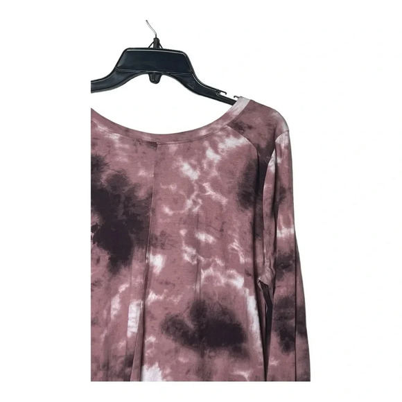 1637. Z BY ZELLA LONG SLEEVE TOP SIZE MEDIUM TIE DYE PINK/PURPLE/WHITE IN COLOR - Picture 7 of 10